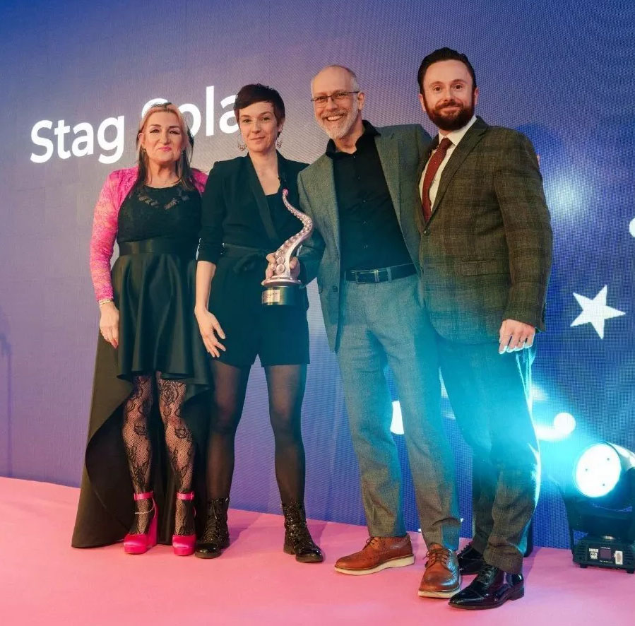 Group photo of Stag Solar team receiving the Octopus Energy Trusted Partner Award 2026
